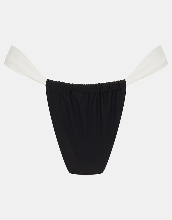 Mono Adjustable Bikini Bottoms, Black (BLACK WHITE), large