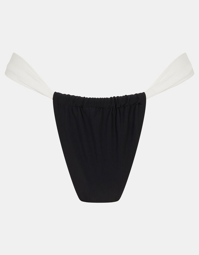 Mono Adjustable Bikini Bottoms, Black (BLACK WHITE), large