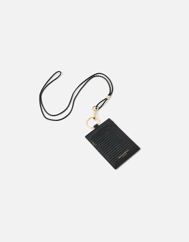 Card Holder Lanyard, Black (BLACK), large
