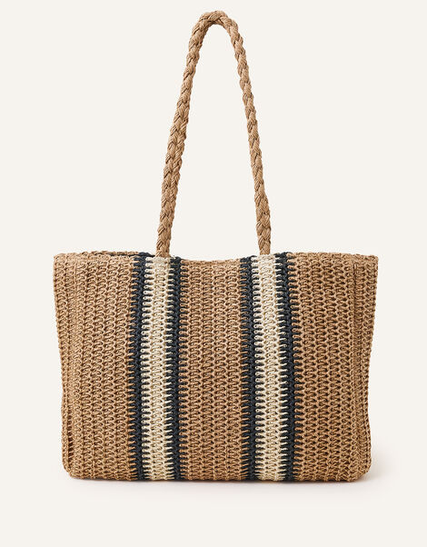 Double Stripe Beach Shopper Bag, , large