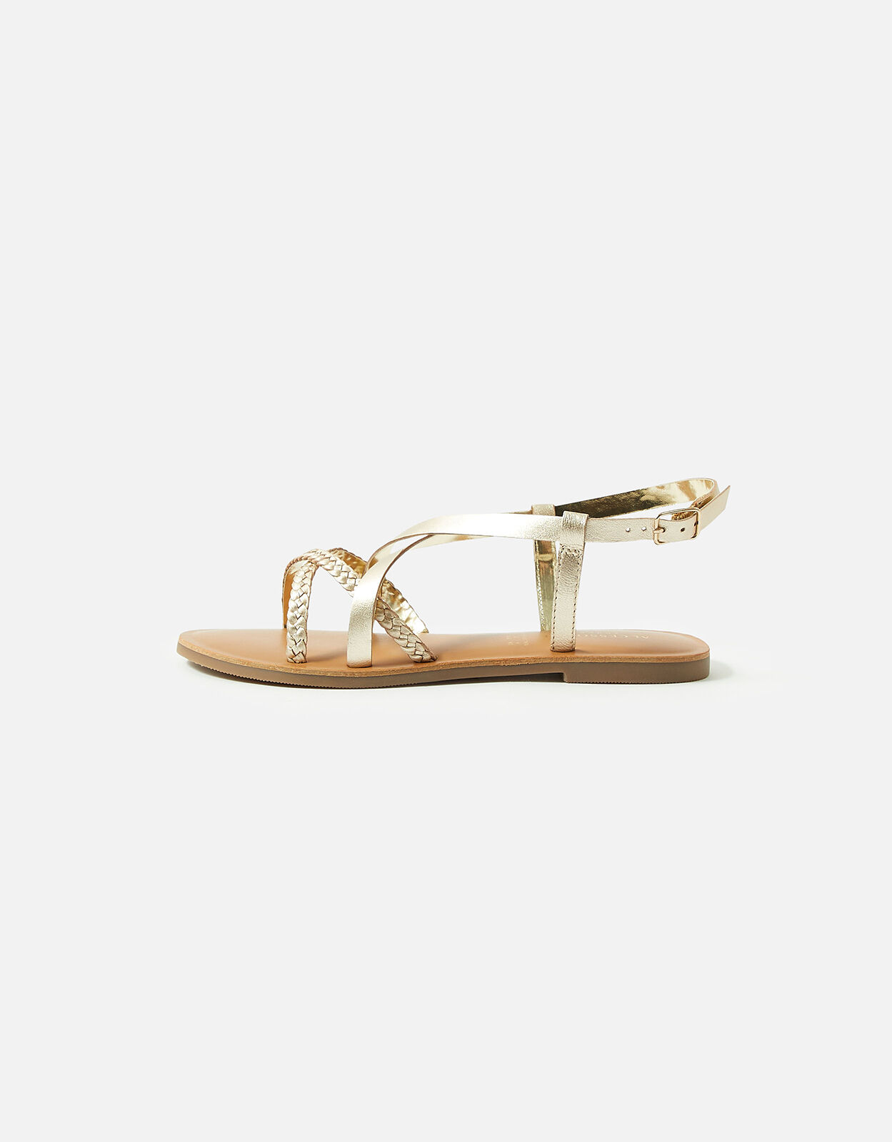 Gold plaited discount sandals