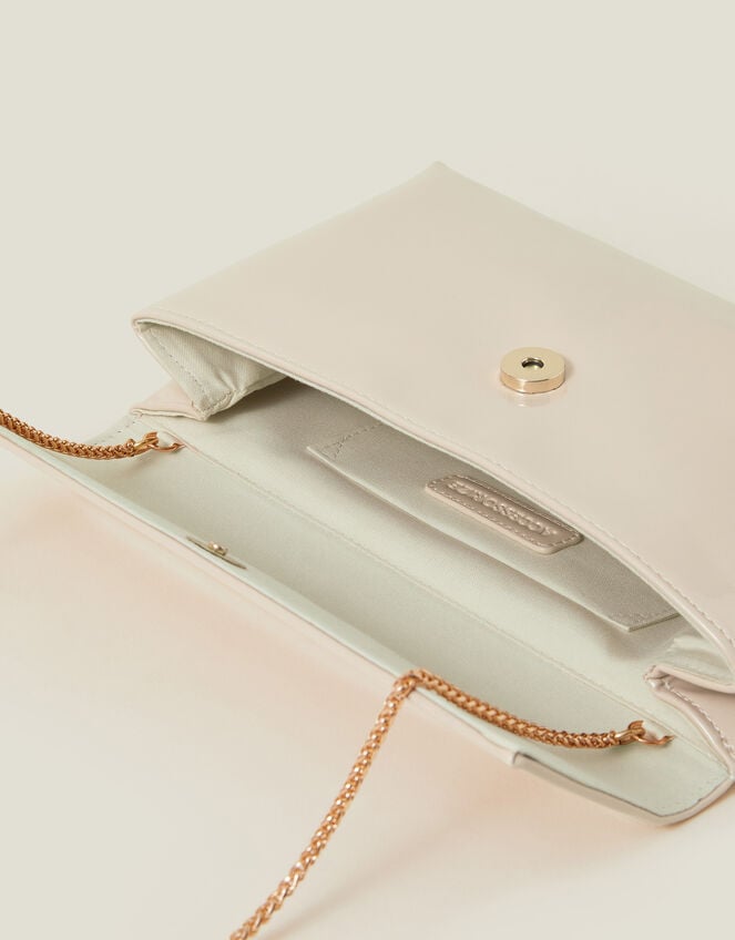 Patent Fold-Over Clutch Bag, , large
