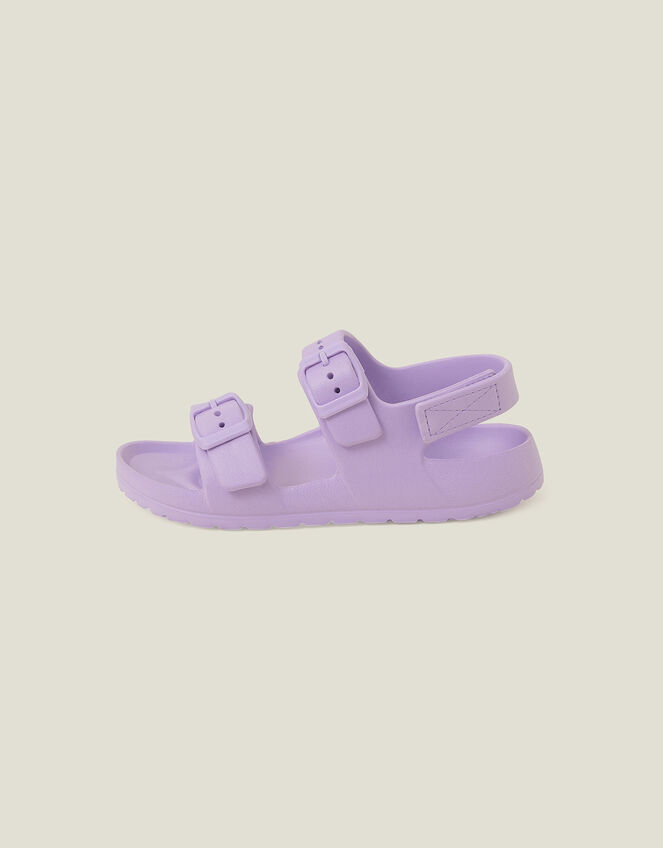 Girls Buckle Strap Sandals, Purple (LILAC), large