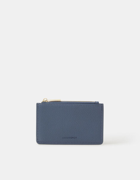 Plain Card Holder, Blue (BLUE), large