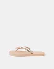 Lotus Flower Flip Flops, Pink (PINK), large