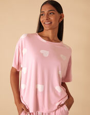 Heart Jersey Pyjama Set, Pink (PINK), large