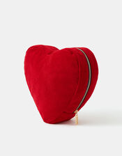 Corduroy Heart Make Up Bag, Red (RED), large