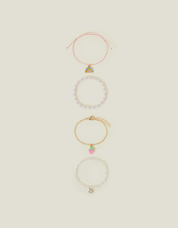 4-Pack Girls Spring Friendship Bracelets, , large