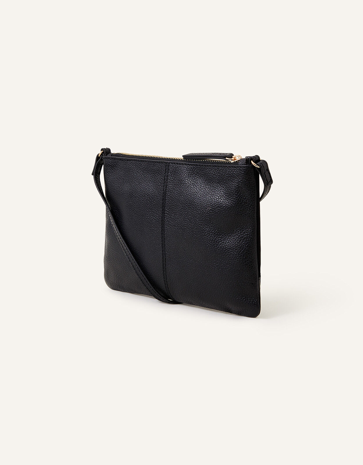 Leather Stitch Detail Cross Body Bag Black Leather Bags Accessorize UK