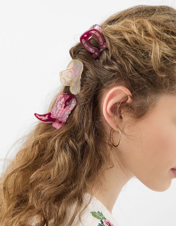 3-Pack Mini Cowboy Claw Clips, , large