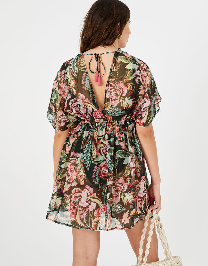 Oriental Print Chiffon Kaftan , Multi (DARKS-MULTI), large