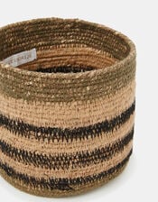 Small Stripe Seagrass Indoor Planter, , large