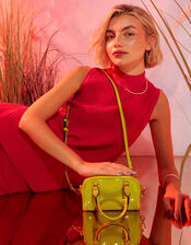 Small Patent Bowler Bag, , large