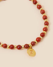 14ct Gold-Plated Healing Stone Red Jasper Bracelet, , large