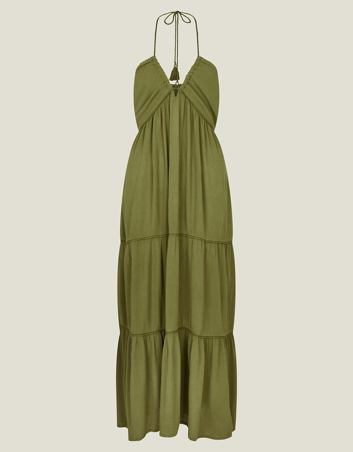Halter Tassel Green Dress main image 0