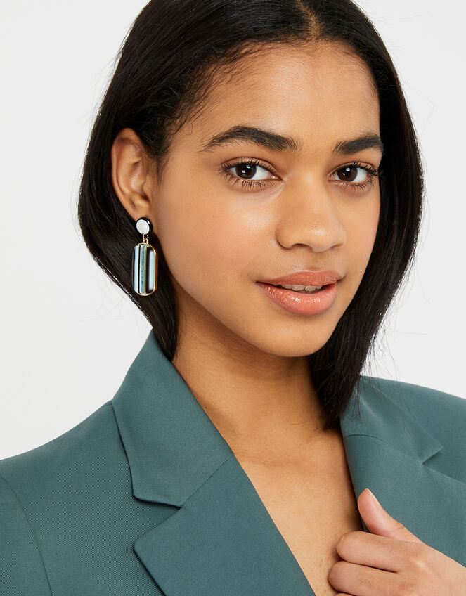 Multi-Stripe Drop Earrings, , large