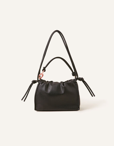 Ruched Small Shoulder Bag, , large