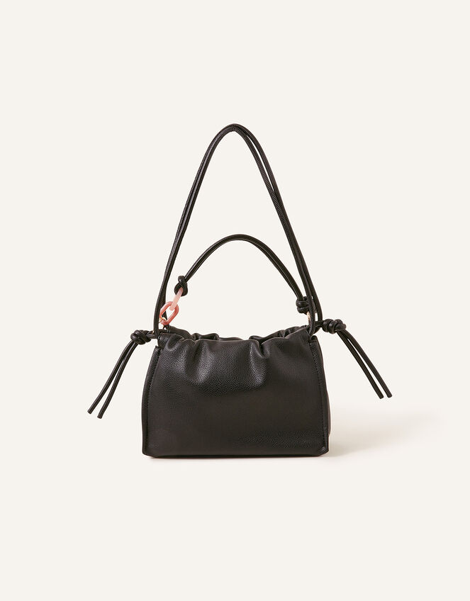 Ruched Small Shoulder Bag, , large