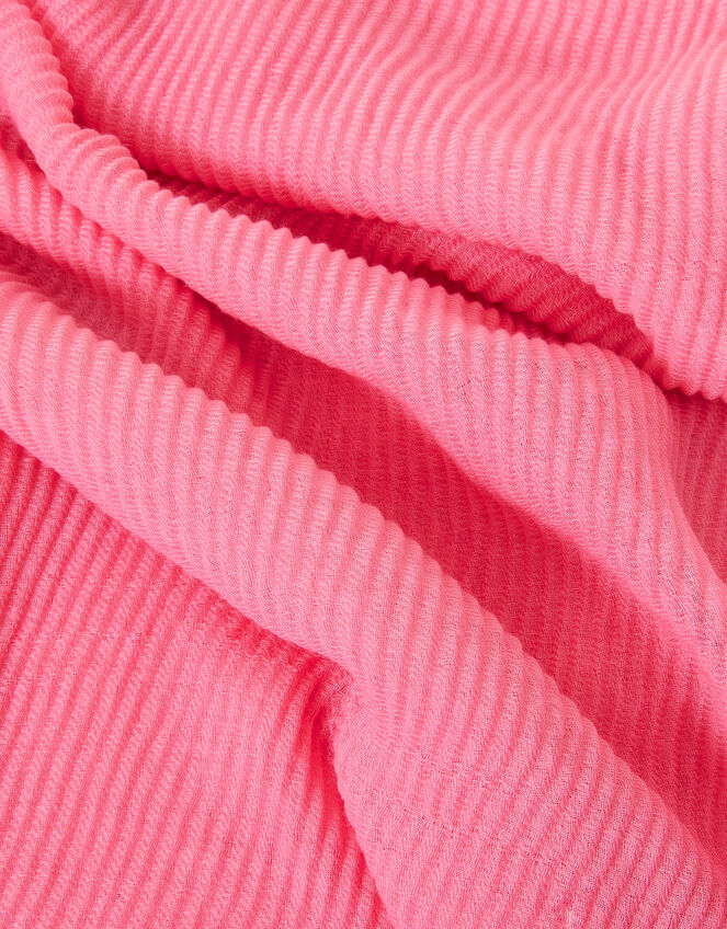 Lightweight Pleat Scarf, Pink (PINK), large