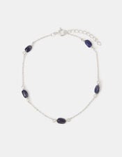 Sterling Silver Agate Station Bracelet, , large