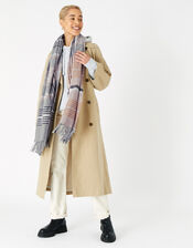 London Check Blanket Scarf, , large