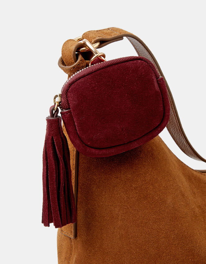 Suede Airpod Case Keyring, , large