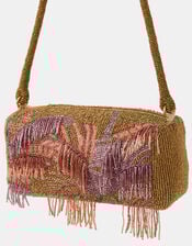 Beaded Fringe Shoulder Bag, , large