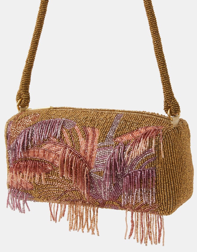 Beaded Fringe Shoulder Bag, , large