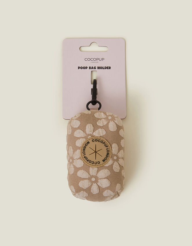 Cocopup London Floral Print Dog Poop Bag Holder Natural, , large