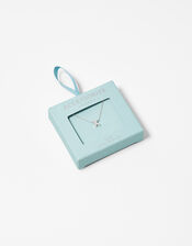 Sterling Silver Sparkle Initial Necklace - K, , large