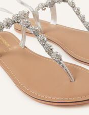 Reno Sparkle Diamante Sandals, Silver (SILVER), large
