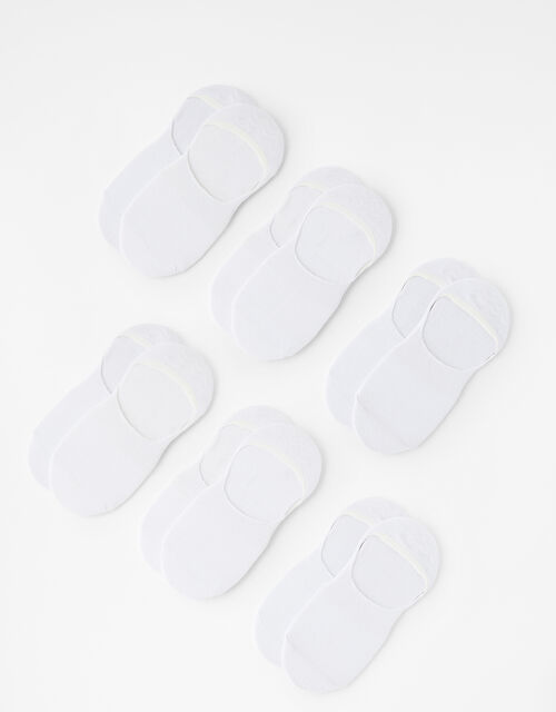 Super-Soft Bamboo Footsie Sock Multipack, White (WHITE), large