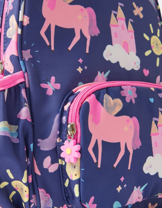 Girls Unicorn Print Backpack, , large