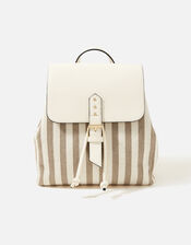 Woven Stripe Rucksack, , large