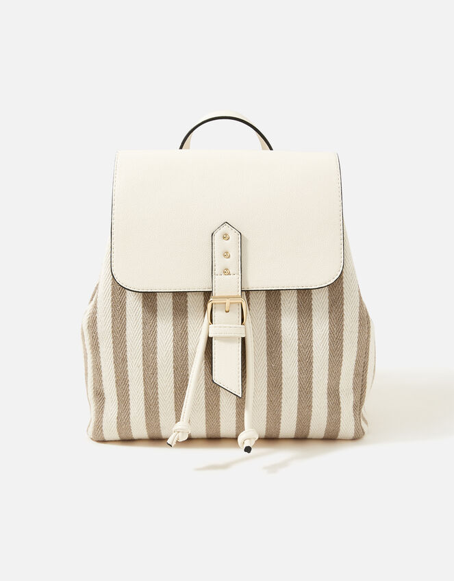 Woven Stripe Rucksack, , large