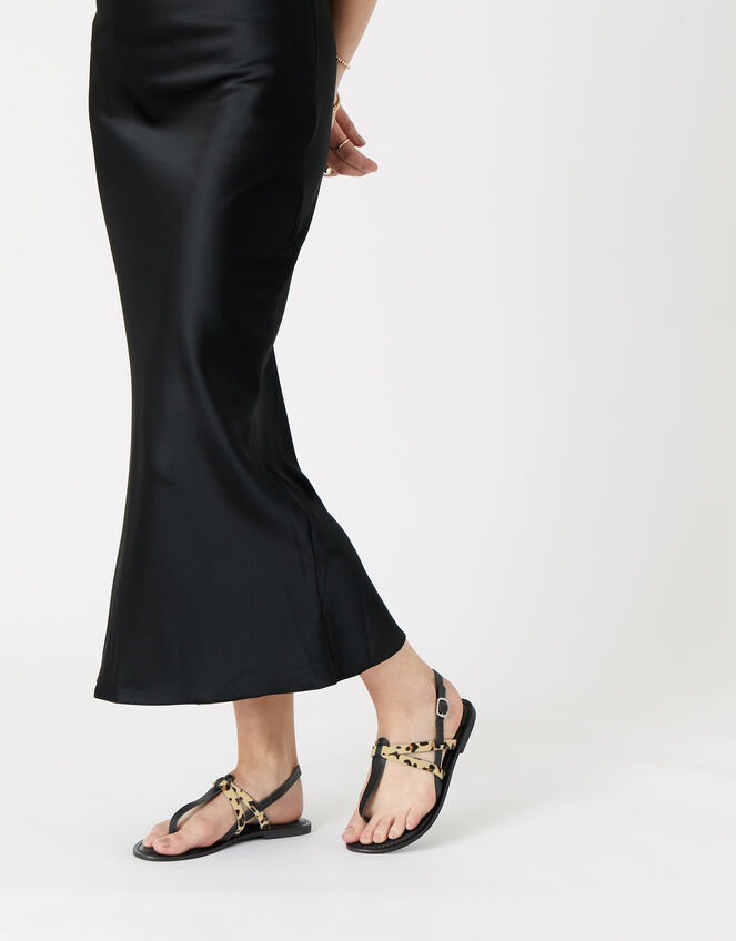 Leather Leopard Sandals, Leopard (LEOPARD), large