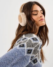 Faux Fur Suedette Earmuffs, , large