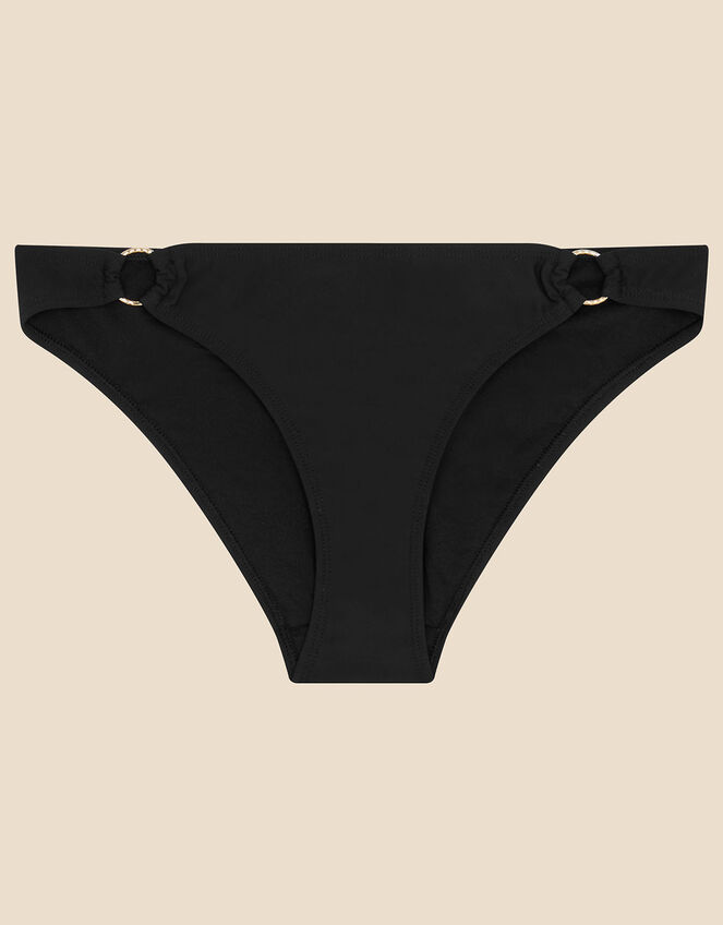 Ring Detail Bikini Bottoms, Black (BLACK), large