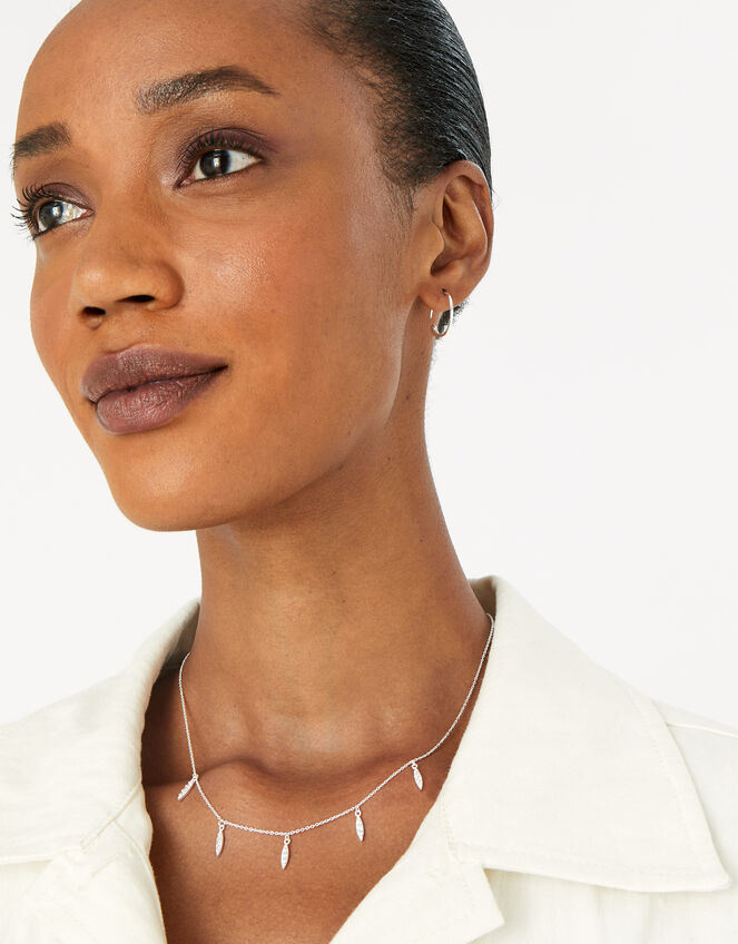 Pave Droplet Necklace, , large