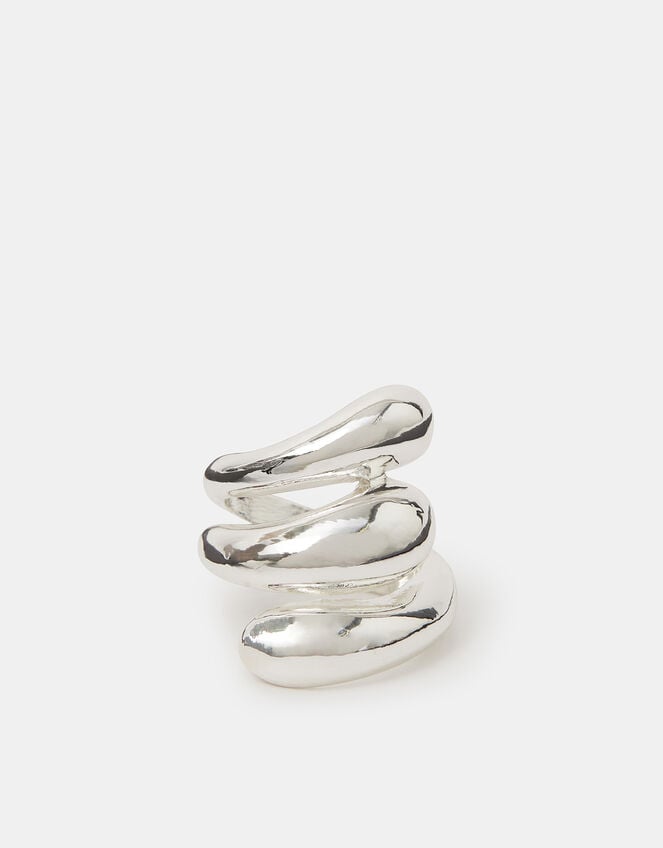 Chunky Wave Ring, Silver (SILVER), large