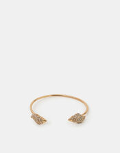 Pavé Shell Bangle Bracelet, , large