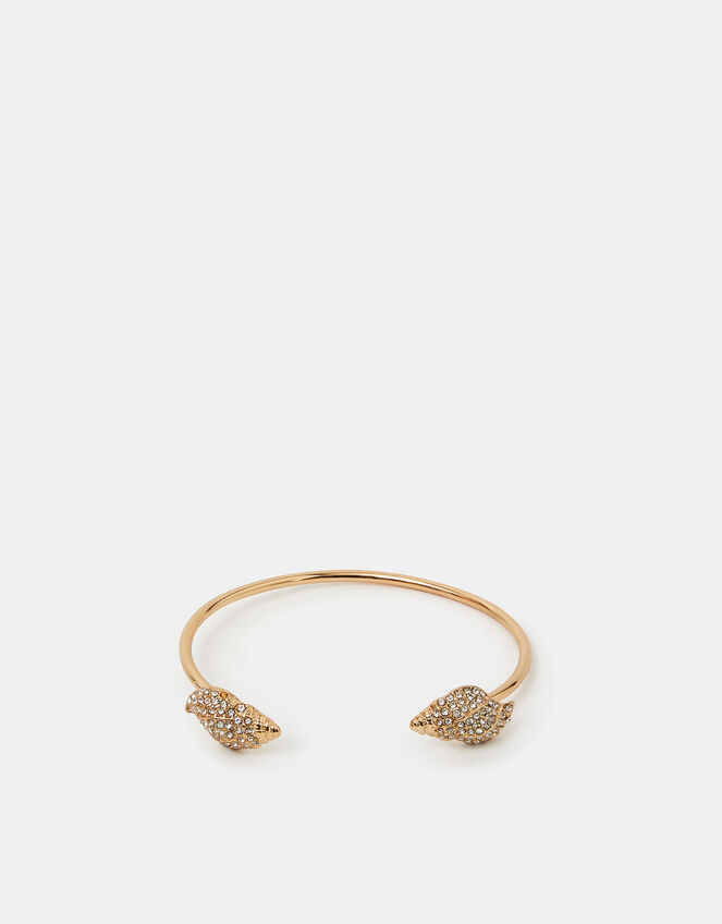 Pavé Shell Bangle Bracelet, , large