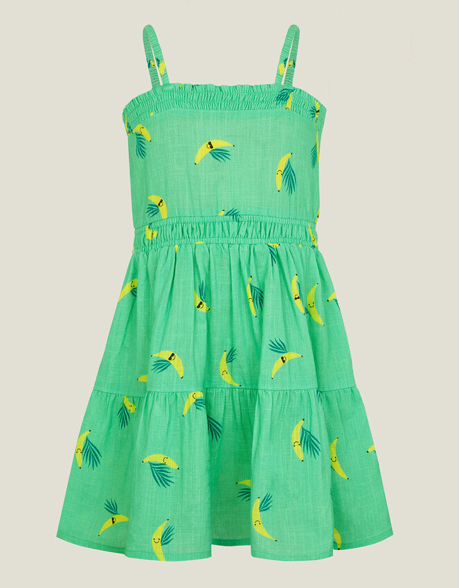Girls Banana Dress, Green (GREEN), large