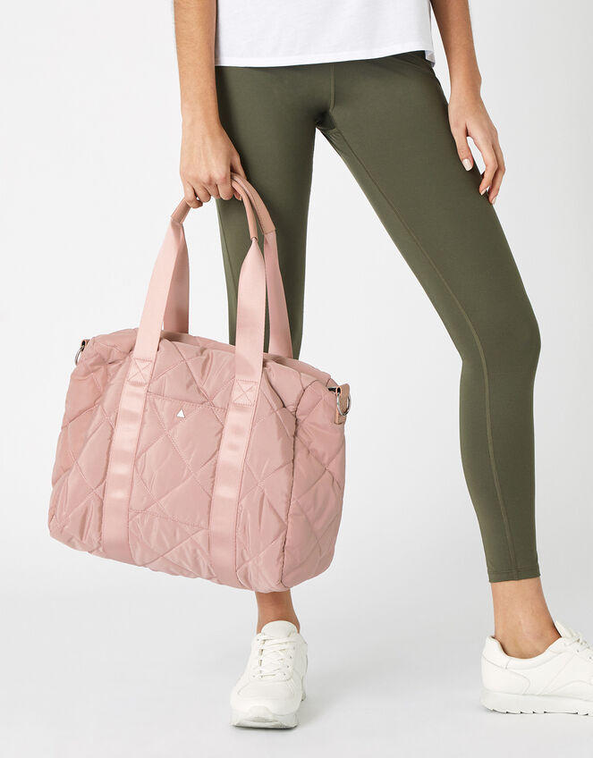 Becca Quilted Gym Bag, Pink (PINK), large