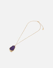 Statement Stone Slice Pendant Necklace, , large