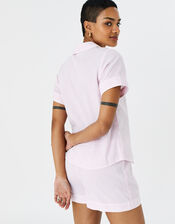 Stripe Seersucker Button Pyjama Set, Pink (PINK), large