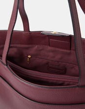 Bianca Laptop Tote Bag, Red (BURGUNDY), large