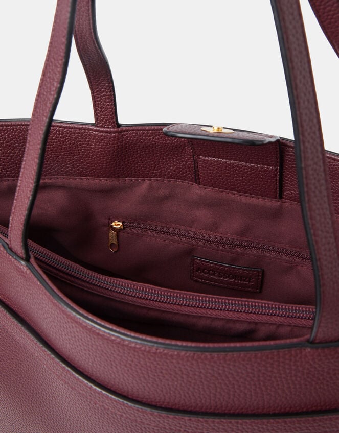 Bianca Laptop Tote Bag, Red (BURGUNDY), large