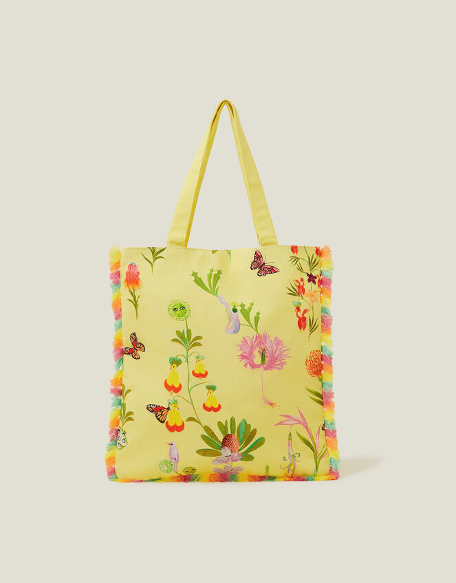 Girls Floral Print Shopper Bag, , large