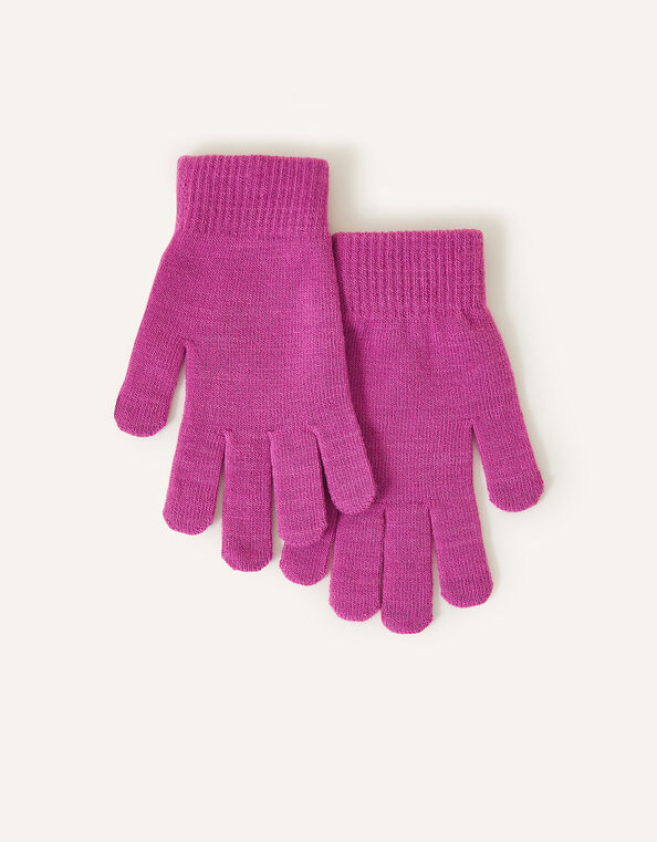 Super-Stretch Touchscreen Gloves, Pink (PINK), large
